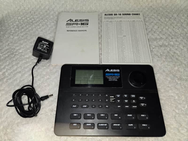 Alesis SR-16 Drum Machine 1992 Black image 1