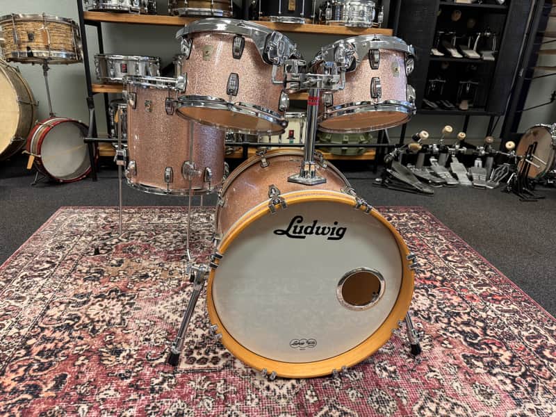 Ludwig Classic Maple Bop Drums 10" - 12" - 14" - 18" - Champagne Sparkle image 1