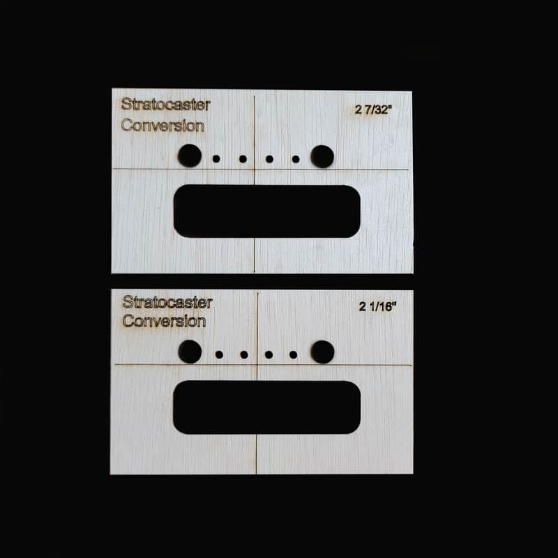 Stratocaster 6 Point to 2 Point 2 pc Conversion Bridge Routing Template (2 top pcs only) image 1
