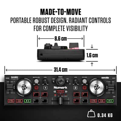 Numark DJ2GO2 Touch Compact DJ Controller with 2 Decks image 6