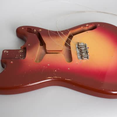 Fender  Duo-Sonic Solid Body Electric Guitar (1963), ser. #83001, original brown hard shell case. image 20