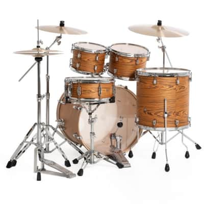 Pearl DMPA925SPC876 Decade Maple Artisan 5-Piece Drum Shell Pack With 22" Bass Drum, Satin Caramel Veil image 5