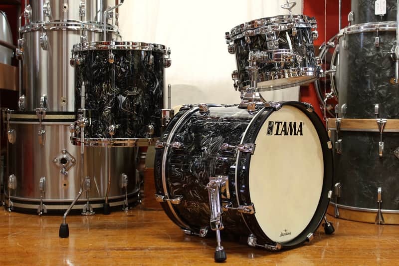 Tama Starclassic Maple Bop in Charcoal Swirl 14x18 14x14 8x12 | Reverb