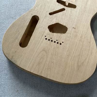 Unfinished Left Handed Telecaster Tele Style Guitar Body image 3