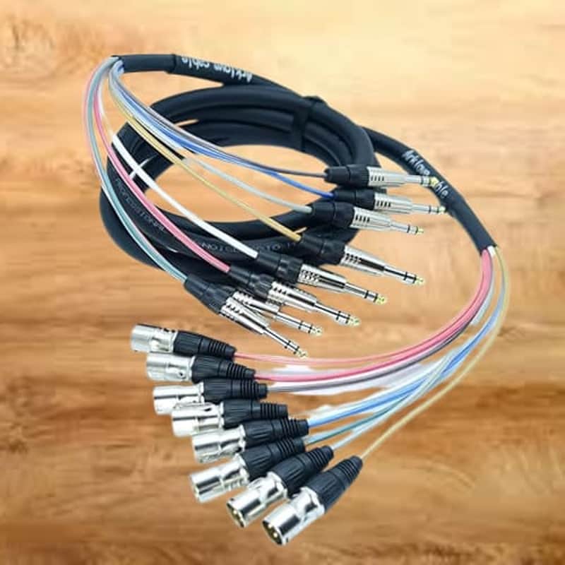 5ft TRS Snake Cables Cables Audio Patch 1/4" to XLR Male Cable 8 Channel Connector Digital Splitter Microphones Stage & Studio Recording Equipment Profesional Live Cable image 1