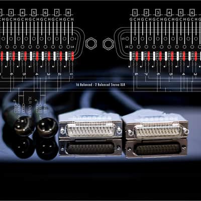 Summing Cable Mixer | D-Sub 16 Inputs | 2 XLR Outputs | Balanced | Analog Summing | Mogami Loom image 1