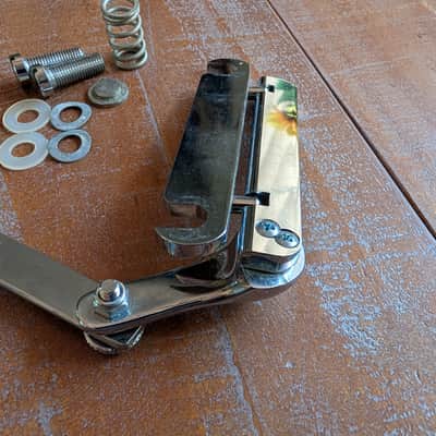 Duesenberg Original Les Trem 1 Guitar Tremolo Vibrato Tailpiece Nickel NICE! image 8
