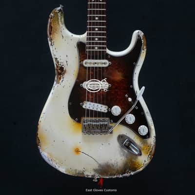 Fender Stratocaster Snowberry White Heavy Aged Relic by East Gloves Customs image 1