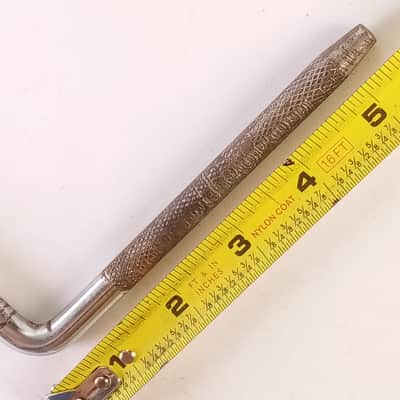 Ludwig Cymbal L-Arm Rod Nickel Vintage 50-60s Bass Drum Mount Holder 3/8x5.5x10" image 2