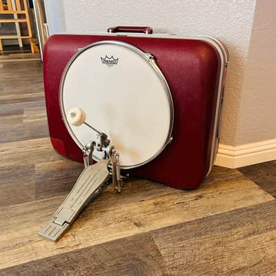 “MAROON TYPHOON” busker style suitcase drum by Vintage Suitcase Kick Drums image 3