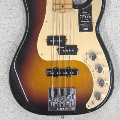 Mint Fender American Ultra II Precision Bass®, Maple Fingerboard, Ultraburst +HS Case image 1