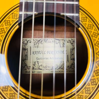 MANUEL FERNANDEZ MF-18S Hand Crafted in Spain - Natural Classical Guitar w/Hard case image 11