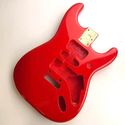 Paiulownia Wood Tobacco Burst Guitar Strat Style Body in Red
