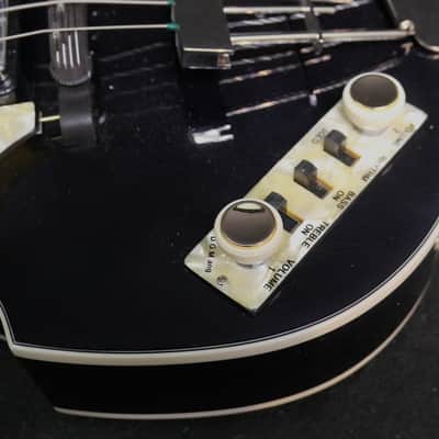 Hofner HCT-500/1L-BK Left Handed BLACK Contemporary Violin Beatle Bass with Tea Cups image 3