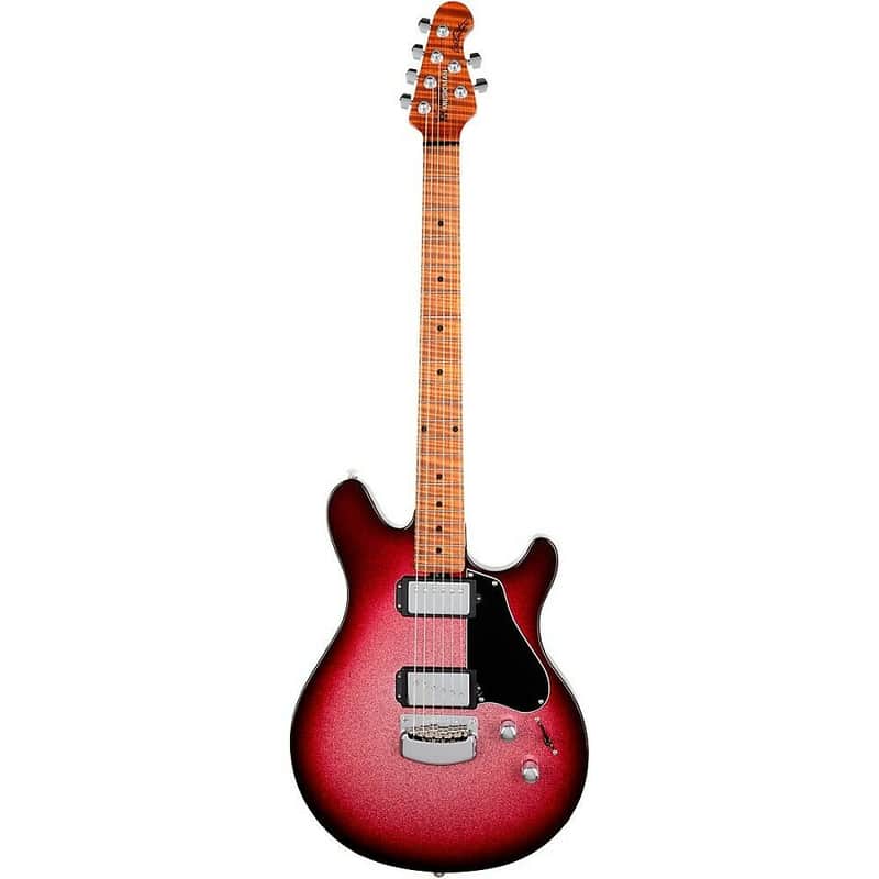 Ernie Ball Music Man Valentine Electric Guitar, Maroon Sparkle Burst - NEW! image 1