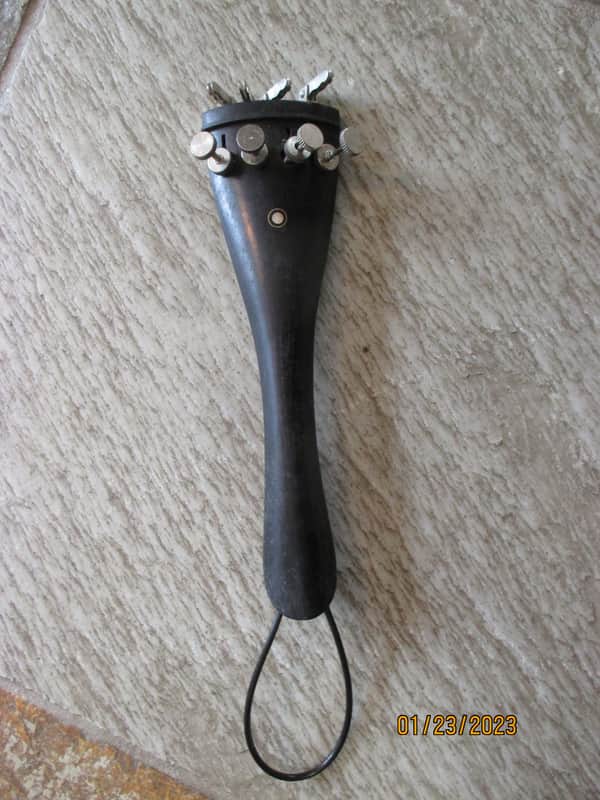 Cello tailpiece with fine tuners. Solid wood image 1