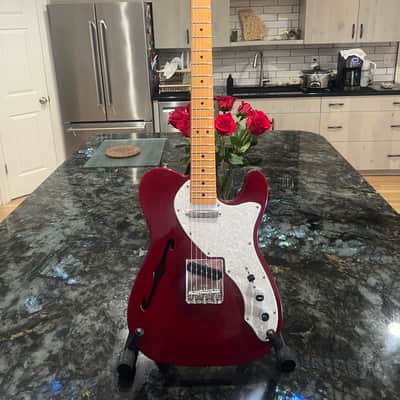 Fender '69 Vintage Thinline Telecaster FSR (Fender Special Run) 2003 cherry red image 1