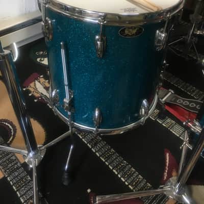 1950's Slingerland Radio King 1950's, 22,13,16 in Blue Glass Sparkle image 3