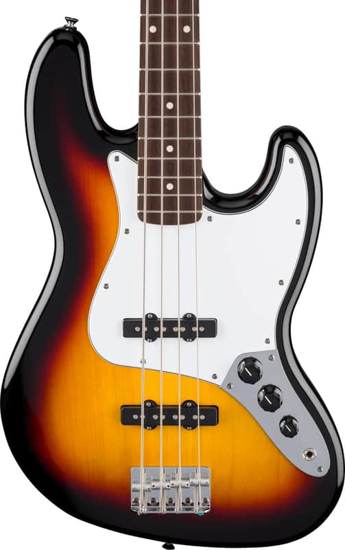 Fender Standard Jazz Bass, Laurel Fingerboard, White Pickguard, 3-Color Sunburst image 1