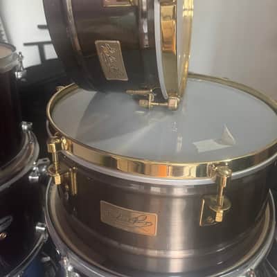 Latin Percussion LP257-KP Karl Perazzo Signature 14/15" Bronze Timbales with Gold Tone Hardware 2010s - Antiqued Bronze image 6