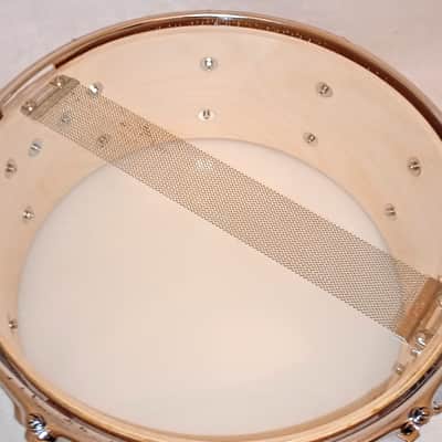 FRANKEN SNARE DRUM (C VIDEO) BIRCH HYBRID RECYCLED PARTS  - AMBER LACQUER - FREE SHIP TO C-USA! image 9