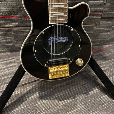 Pignose PGG-259 Mini Electric Travel Guitar - Black w/Gold Hardware image 4