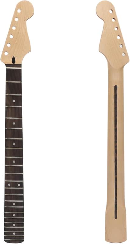 Strat Guitar Neck 22 Fret, Canadian Maple Electric Guitar Neck with Rosewood Fingerboard for ST Style Guitar Parts Replacement (For Right Hand) image 1