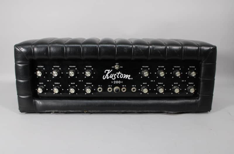 1972 Kustom K200-5 Solid State Tuck And Roll Head Black image 1