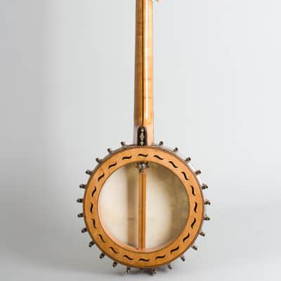 Bacon Professional FF Special Grand Concert 5 String Banjo, c. 1915, period black hard shell case. image 2