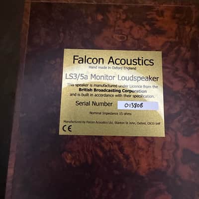 Falcon Acoustics LS5/3 Monitor Loudspeaker Gold Badge 15 Ohm Burr Walnut image 7