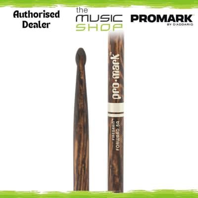 Pair of Promark Forward 5A FireGrain Wood Tip Drumsticks - TX5AW-FG Drum Sticks image 1