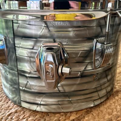 Vintage Ludwig 1970’s 10” Rack Concert Tom (3-Ply) with Pointed Blue/Olive Badge 1969 - 1976 - Sky Blue Pearl image 7
