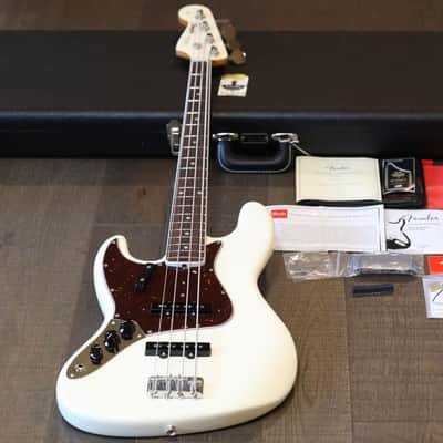 Lefty! Fender American Vintage II 1966 Reissue Left-Handed Jazz Bass Olympic White + COA OHSC image 1