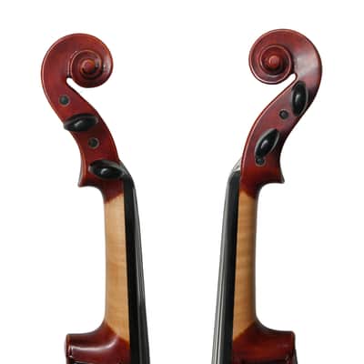 Handmade1/4 Violin Outfit–Italian Spruce,One Piece Back, Sweet Tone, Case&Bow image 6