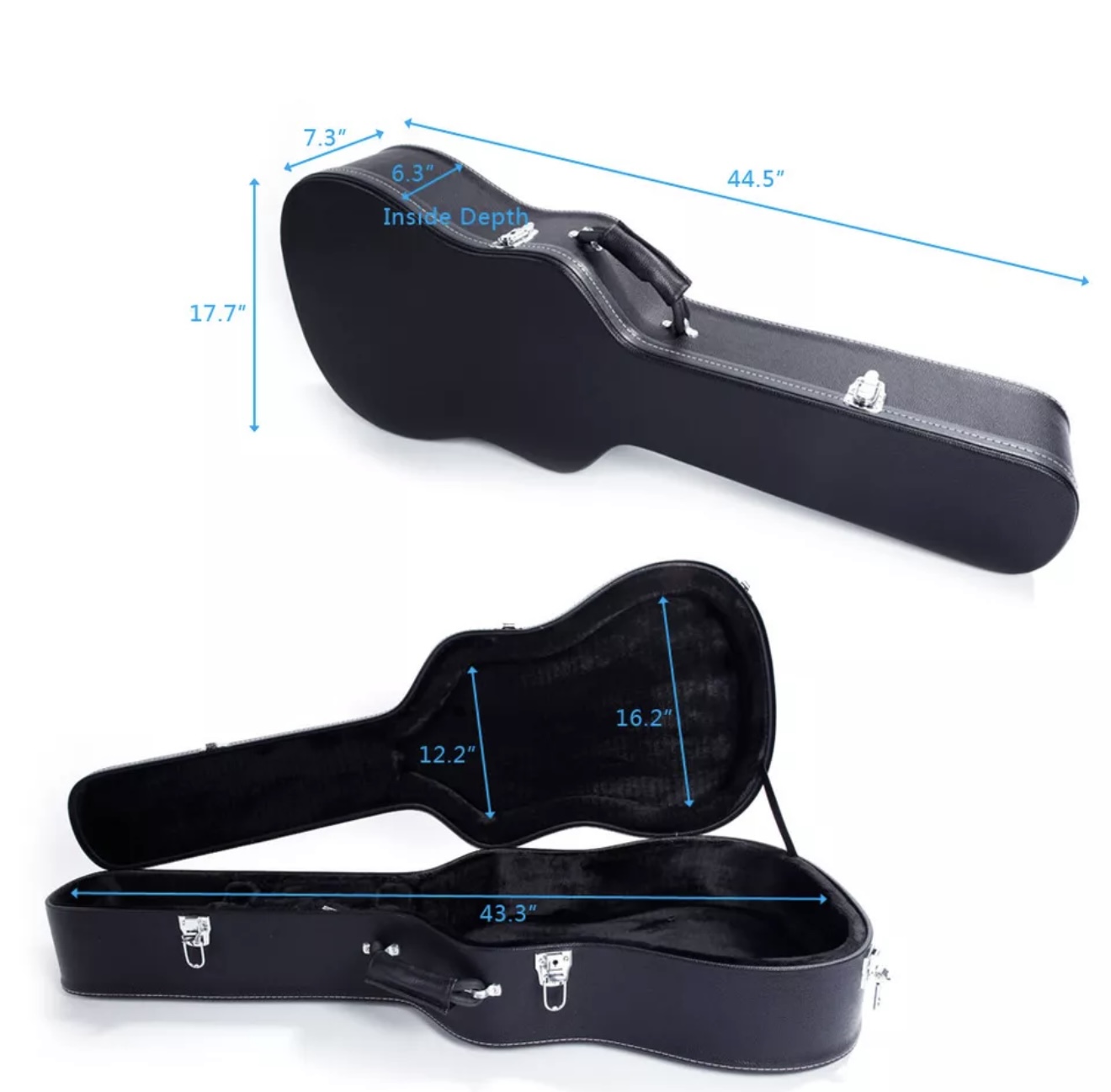 OEM Classical Guitar Hard Case with Locking Latches and Plush Interior photo 3