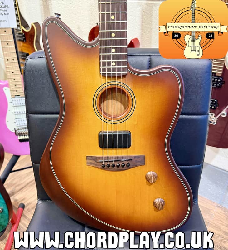 🍯2025🍯 Fender Acoustasonic Standard Jazzmaster~ Honey Burst Finish~ Mint!