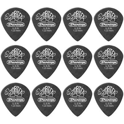 482P100 Tortex Pitch Black Jazz III 1,00 mm Sachet de 12 Dunlop image 1