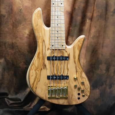 Fodera Emperor 5 Bolt-on Custom Olive image 2