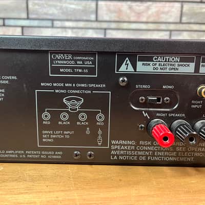 Carver TFM-55 Stereo Power Amplifier - Recent Service! image 11