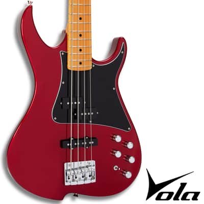 Vola Guitars ZVA 4 string bass - Candy Apple Red CLEARANCE SALE image 2