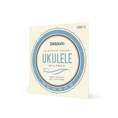 D'Addario EJ88T-6 Nyltech 6-String Tenor Ukulele Strings 026-024-030-036-018-026 image 2