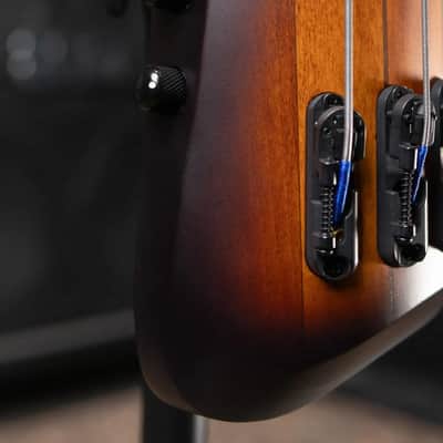 Ibanez Bass Workshop UB804 4-String Electric Upright Bass - Mahogany Oil Burst with Gig Bag image 9