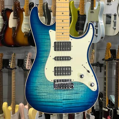Schecter Custom Shop Sunset Custom Hsh Trans Sky Blue Made In USA image 1