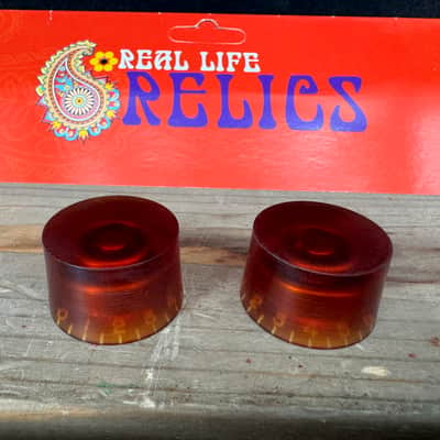 Real Life Relics Amber Tall Speed Knobs (Set of 2) Fits CTS   (CD8)