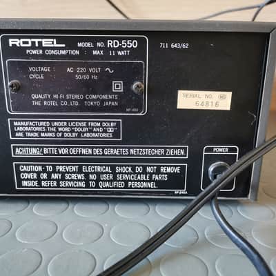 Rotel RD-550 - Tape deck vintage 1981 image 8