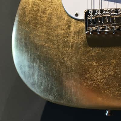 Made to Order - FRANCHIN Mercury guitar Glossy METALLIC LEAF (Gold/Silver/Copper) Stratocaster-Strat-S-Style Made in Italy image 8