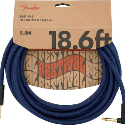 FENDER - Festival Instrument Cable  Straight/Angle  18.6  Pure Hemp  Blue Dream - 0990918073 image 4