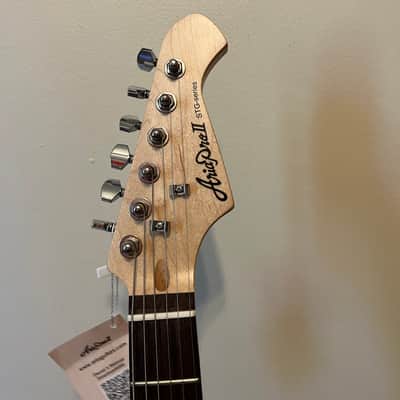 Aria STG-MINI-BK 6-String Electric Guitar STG Series Pro II, Basswood Body, Bolt-On Maple Neck, Black Finish, Gig Bag Included image 3