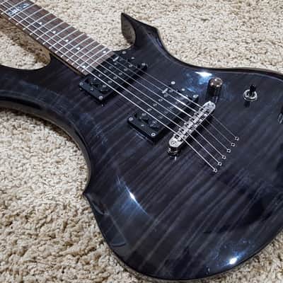 ESP LTD F-100FM Transparent Black/Flamed Maple | Reverb