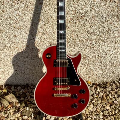 Gibson Custom Shop, Les Paul Custom, Translucent Red, 2000s image 7